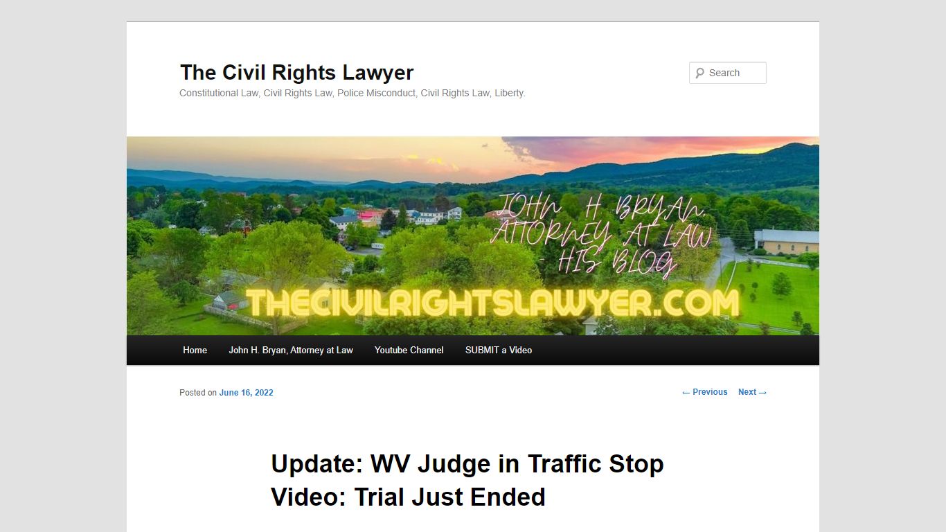 Update: WV Judge in Traffic Stop Video: Trial Just Ended